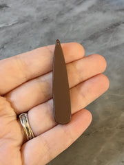 Brown Shiny Neutral Beads, geometric shape acrylic 56mm Long Earring or Necklace pendant bead 1 one hole top teardrop long drop earrings