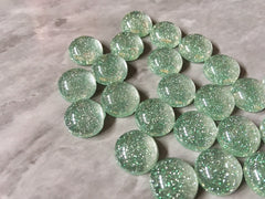 Glitter Confetti Green Resin 12mm Druzy Cabochons, jewelry making kit earring set, diy jewelry, druzy studs, Druzy stud earrings