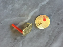 15mm Hammered Gold post earring blanks, gold drop earring, gold stud earring, gold jewelry, gold dangle DIY earring making round