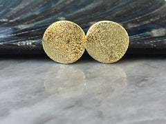 15mm Hammered Gold post earring blanks, gold drop earring, gold stud earring, gold jewelry, gold dangle DIY earring making round
