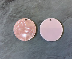 Pink Mosaic Tortoise Shell Acrylic Blanks Cutout, Circle blanks, earring bead jewelry making, 28mm jewelry 1 Hole circle granite bangle