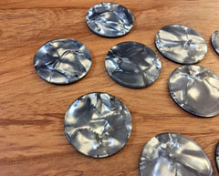 Gray Mosaic Tortoise Shell Acrylic Blanks Cutout, Circle blanks, earring bead jewelry making, 28mm jewelry 1 Hole circle granite bangle