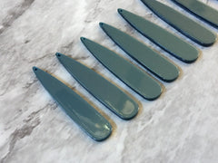 Teal Shiny Neutral Beads, geometric shape acrylic 56mm Long Earring or Necklace pendant bead 1 one hole top teardrop long drop earrings