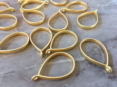 Gold Thick Wire Oval 34mm for earrings, gold circle blanks, DIY gold earring jewelry round gold earrings, geometric boho long necklace