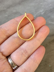 Gold Thick Wire Oval 34mm for earrings, gold circle blanks, DIY gold earring jewelry round gold earrings, geometric boho long necklace