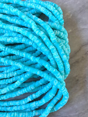 Sea Glass Tye Dye 6mm WHOLESALE rubber disc beads, 16” strand heishi colorful round polymer, colorful pride clearance beads donut tie die