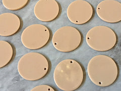 Tan Mocha Acrylic Blanks Cutout, Circle blanks, earring bead jewelry making, 25mm circle jewelry, 1 Hole circle bangle single hole