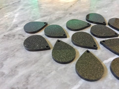 Black Glitter Acrylic Blanks Teardrop, Circle blanks, earring bead jewelry making, 29mm circle jewelry, circle bangle black pendant drop