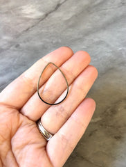 Gunmetal Thin Wire Oval 32mm for earrings, gray blanks, DIY gold earring jewelry round gray earrings, geometric boho long necklace silver