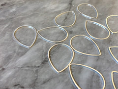 Silver Thin Wire Oval 32mm for earrings, gray blanks, DIY gold earring jewelry round gray earrings, geometric boho long necklace silver