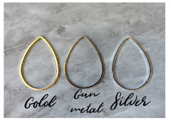 Metal Thin Wire Oval 32mm for earrings, gray blanks, DIY gold earring jewelry round gray earrings, geometric boho long necklace silver gold