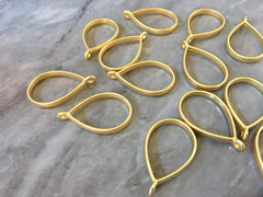 Gold Thick Wire Oval 34mm for earrings, gold circle blanks, DIY gold earring jewelry round gold earrings, geometric boho long necklace