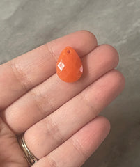 Colorful Acrylic Teardrop Bead, 1 Hole 18mm jewelry making, bright orange teardrop earring blanks, faceted beads dangle drop earrings