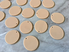 Tan Mocha Acrylic Blanks Cutout, Circle blanks, earring bead jewelry making, 25mm circle jewelry, 1 Hole circle bangle single hole