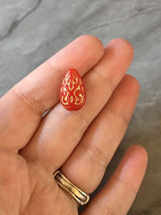 Gold Painted Red 19mm Beads, Beads for Bangle Making or Jewelry Making, chunky beads, statement beads necklace cherry
