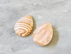 Gold Glitter + White Acrylic Blanks Cabs, 25mm Teardrop blanks, earring jewelry making, stud earring blanks, cabochon wire wrapping