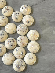 Terrazzo + Cream Resin Acrylic Blanks Cabs, 16mm round circle blanks, earring jewelry making, stud earring blanks, cabochon earrings
