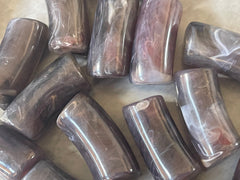 Acrylic curved tube beads, Storm tube bracelet beads, resin tube beads accent statement bracelet, stretch bracelet beads