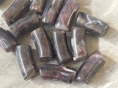 Acrylic curved tube beads, Storm tube bracelet beads, resin tube beads accent statement bracelet, stretch bracelet beads