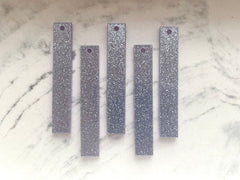 Lavender Glitter acrylic stick Beads, Rectangle geometric shape acrylic 50mm Long Earring or Necklace pendant bead 1 one hole jewelry purple