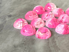 Pink & White Swirl Resin 12mm Cabochons, jewelry making kit, earring set, diy jewelry, druzy studs, 12mm Druzy cabochon stud