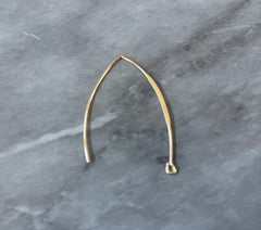Gold Slide Through Earring Blanks, DIY earring Kit, 44mm V shaped front and back earrings, gold acrylic charm drop dangle pull through