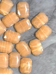 Orange Creamsicle + Cream Acrylic Blanks Cabs, 18mm Rectangle blanks, earring jewelry making, stud earring blanks, cabochon earrings
