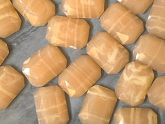 Orange Creamsicle + Cream Acrylic Blanks Cabs, 18mm Rectangle blanks, earring jewelry making, stud earring blanks, cabochon earrings