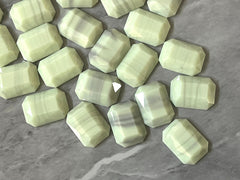 Mint Green + Gray Acrylic Blanks Cabs, 18mm Rectangle blanks, earring jewelry making, stud earring blanks, cabochon earrings