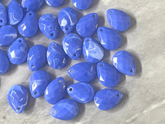 Colorful Acrylic Teardrop Bead, 1 Hole 18mm jewelry making, royal blue teardrop earring blanks, faceted beads dangle drop earrings
