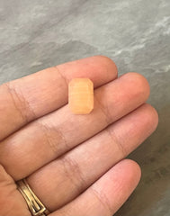 Orange Creamsicle + Cream Acrylic Blanks Cabs, 14mm Rectangle blanks, earring jewelry making, stud earring blanks, cabochon earrings