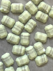 Mint Green + Gray Acrylic Blanks Cabs, 14mm Rectangle blanks, earring jewelry making, stud earring blanks, cabochon earrings
