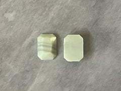 Mint Green + Gray Acrylic Blanks Cabs, 14mm Rectangle blanks, earring jewelry making, stud earring blanks, cabochon earrings