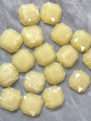 Honey Butter + cream Acrylic Blanks Cabs, 18mm OCTAGON blanks, earring jewelry making, stud earring blanks, cabochon earrings