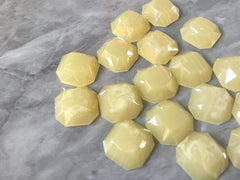 Honey Butter + cream Acrylic Blanks Cabs, 18mm OCTAGON blanks, earring jewelry making, stud earring blanks, cabochon earrings