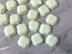 Mint Green + Gray Acrylic Blanks Cabs, 18mm OCTAGON blanks, earring jewelry making, stud earring blanks, cabochon earrings