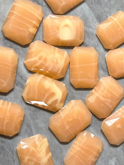 Orange Creamsicle Acrylic Blanks Cabs, 25mm rectangle blanks, earring jewelry making, stud earring blanks, cabochon wire wrapping pendant