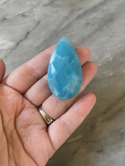 XL Caribbean Blue teardrop faceted beads, 48mm Oval Beads, Big Acrylic beads, Big Beads, Bangle Beads, Beaded Jewelry, statement necklace