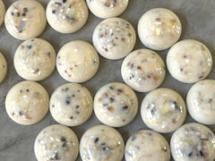 Terrazzo + Cream Resin Acrylic Blanks Cabs, 16mm round circle blanks, earring jewelry making, stud earring blanks, cabochon earrings