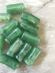 Acrylic curved tube beads, jalapeño tube bracelet beads, resin tube beads accent statement bracelet, stretch bracelet beads