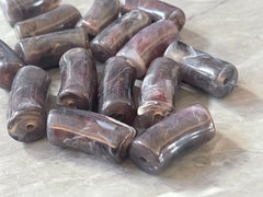 Acrylic curved tube beads, Storm tube bracelet beads, resin tube beads accent statement bracelet, stretch bracelet beads