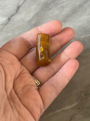 Acrylic curved tube beads, Amber Yellow tube bracelet beads, resin tube beads accent statement bracelet, stretch bracelet beads