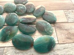 Emerald Green Smooth Swirly Oval 40mm acrylic beads, chunky craft supplies, wire bangle jewelry making necklace, dark green beads