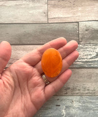 Orange Smooth Swirly Oval 40mm acrylic beads, chunky craft supplies, wire bangle jewelry making necklace, clementine beads