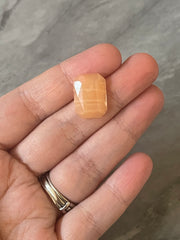 Orange Creamsicle + Cream Acrylic Blanks Cabs, 18mm Rectangle blanks, earring jewelry making, stud earring blanks, cabochon earrings