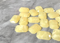 Honey Butter + cream Acrylic Blanks Cabs, 18mm Rectangle blanks, earring jewelry making, stud earring blanks, cabochon earrings