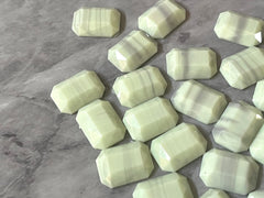 Mint Green + Gray Acrylic Blanks Cabs, 18mm Rectangle blanks, earring jewelry making, stud earring blanks, cabochon earrings