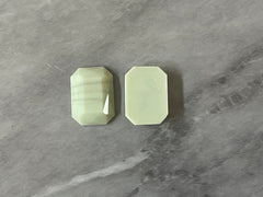 Mint Green + Gray Acrylic Blanks Cabs, 18mm Rectangle blanks, earring jewelry making, stud earring blanks, cabochon earrings