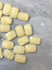 Honey Butter + cream Acrylic Blanks Cabs, 14mm Rectangle blanks, earring jewelry making, stud earring blanks, cabochon earrings