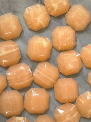Orange Creamsicle + Cream Acrylic Blanks Cabs, 18mm OCTAGON blanks, earring jewelry making, stud earring blanks, cabochon earrings